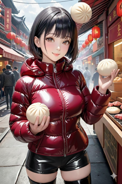 肉まんでジャグリング