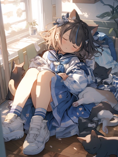 猫、ハイソックス