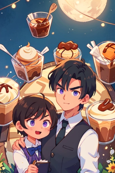 プリンとメルヘンな黒髪短髪男性★（５枚）