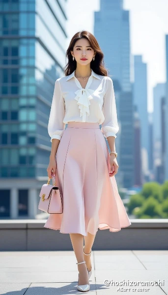 ガラスの都市に映える清楚美人 - A beautiful, pure beauty who stands out against the glass city