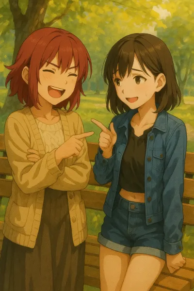 【過去画像リメイク企画 3】 服装を交換し合う二人