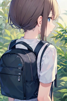 リュック少女