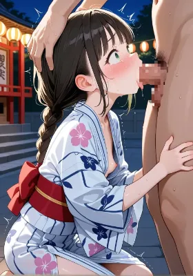 夏祭りの闇に堕ちる浴衣少女