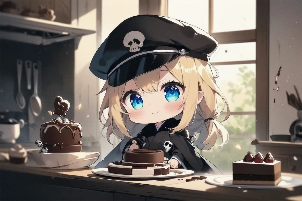 チョコで対決する悪の総統くん