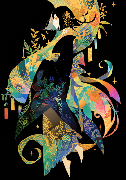 暗闇に彩る七夕