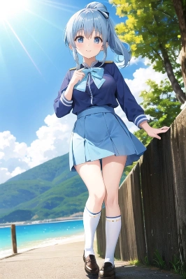 青髪少女