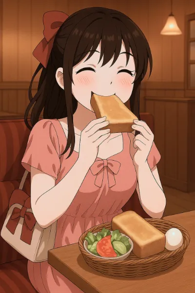 書記ちゃん、モーニングを食べに行く！