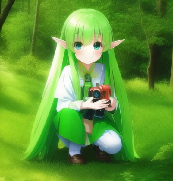 森の小さなカメラマン