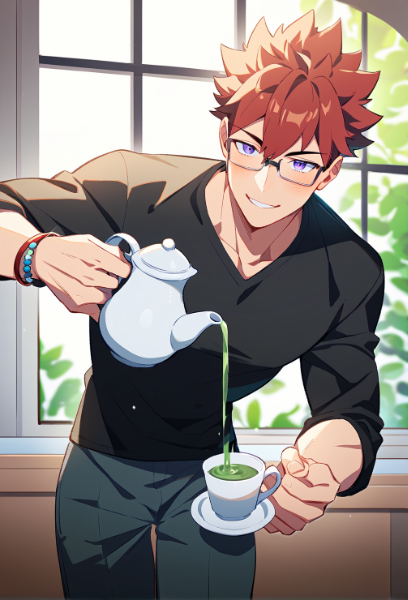 お茶を注ぐ（失敗）