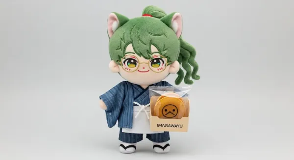 和菓子屋のねこのぬいぐるみ