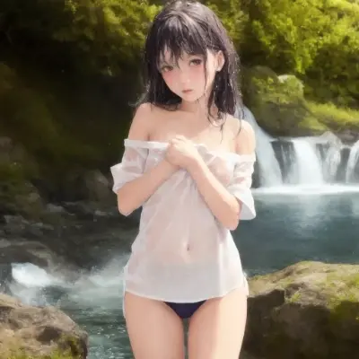 濡れ透け美人