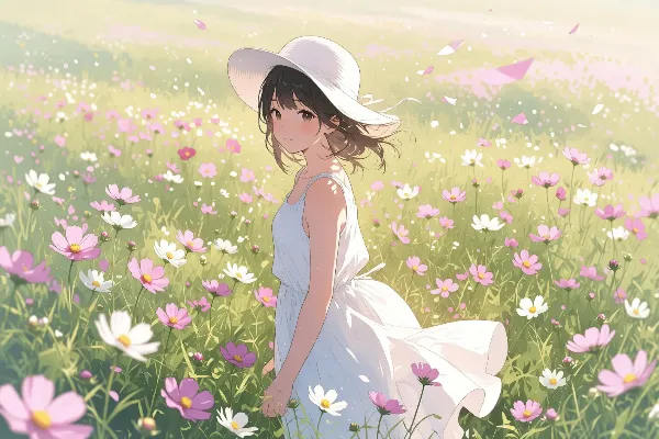 花畑に響く風の囁き