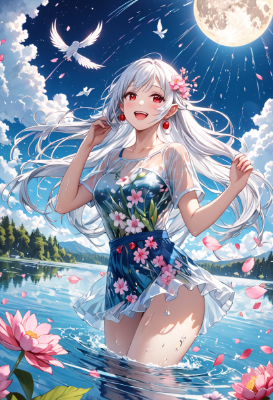 水着のエルフ