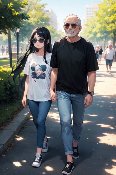 お爺さんとお孫さん