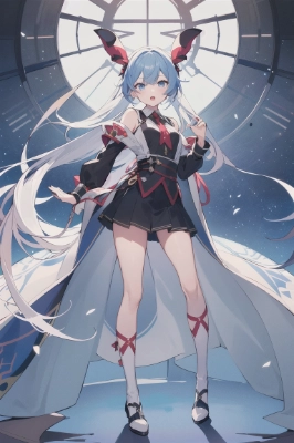 水色髪の少女