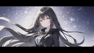 星空と黒髪の女の子 その1 ✨