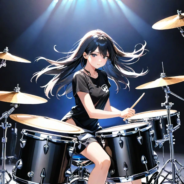 夜のステージで輝くリズムの女王