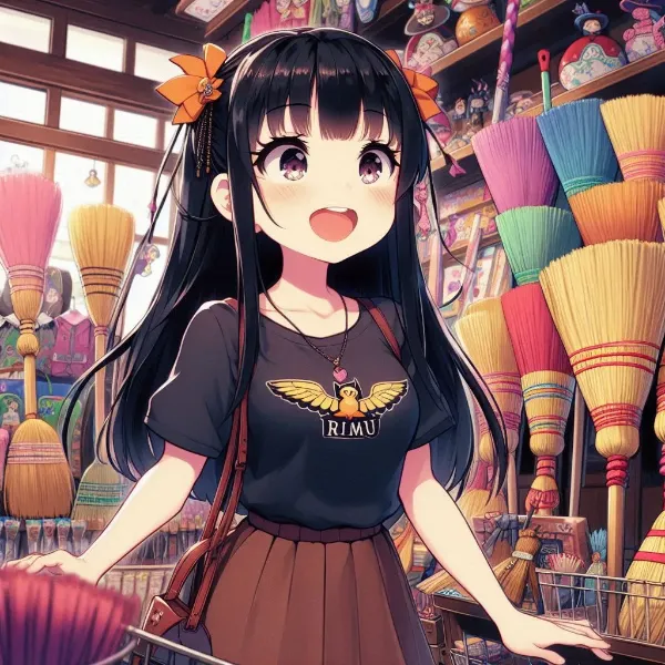 わぁーっ、ここがほうき屋さんね🎵