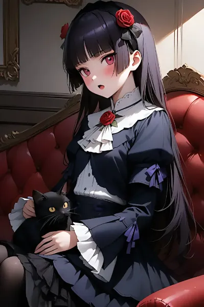 黒猫を愛でる黒猫