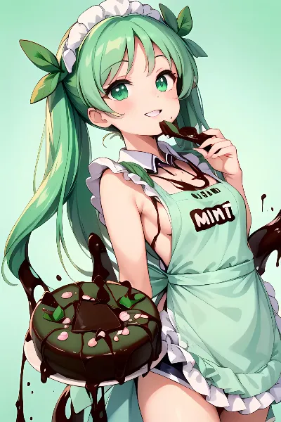 チョコミントカラー少女