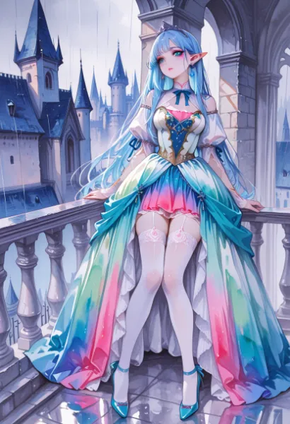 霧光の粒が壁面を撫でて、静かな記録が空に灯る