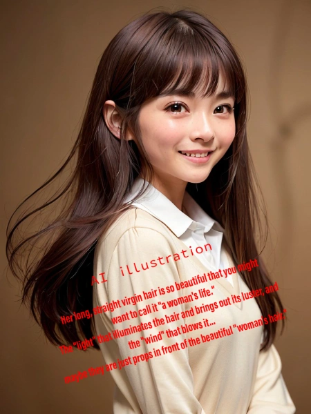 ストレートロングのバージンヘア美少女