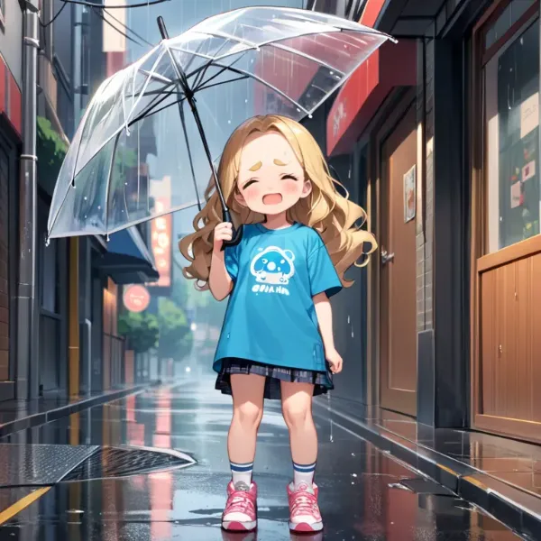 今日も雨か～のおでこちゃん