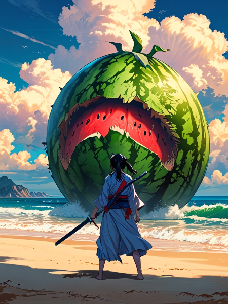 スイカが襲ってきたので