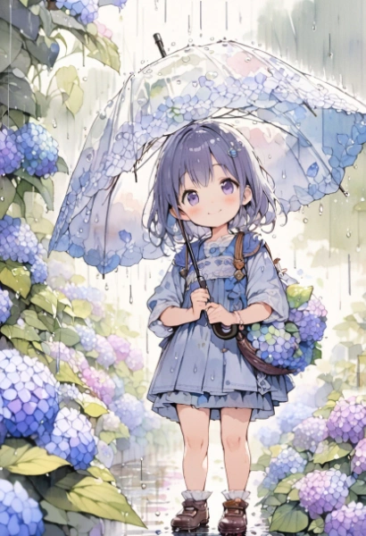 雨と紫陽花②