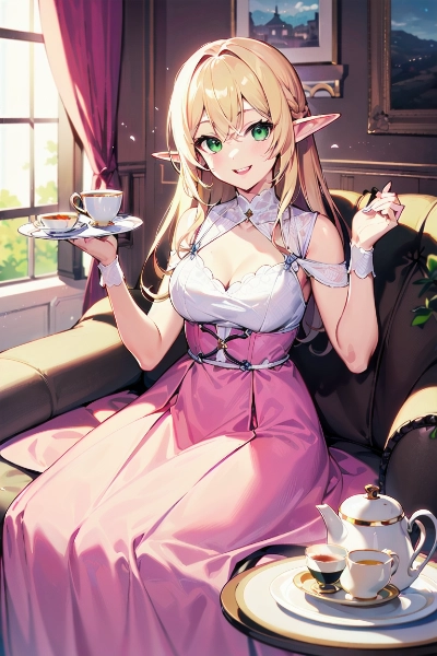 食べ歩きエルフ・春色のティータイム