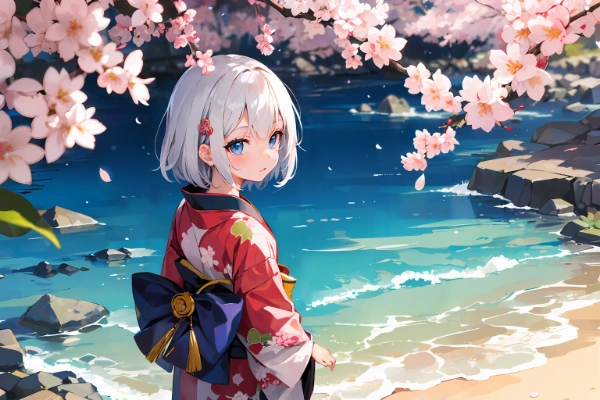 うちの子とお花見