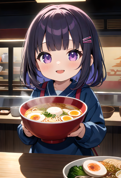 ラーメン屋の元気な看板娘