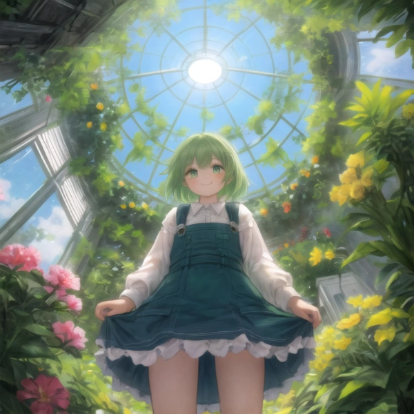 植物園の女の子