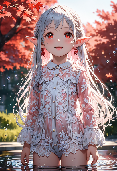 秋風に舞うエルフの秘密の微笑み