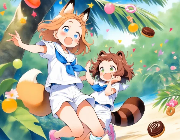 コン子とポン子・ここはどこ？