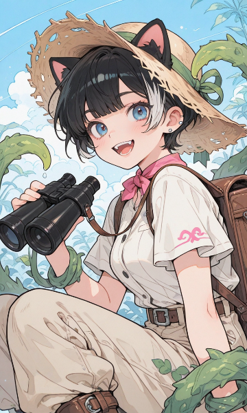 帽子の素材を探しに来たニャ