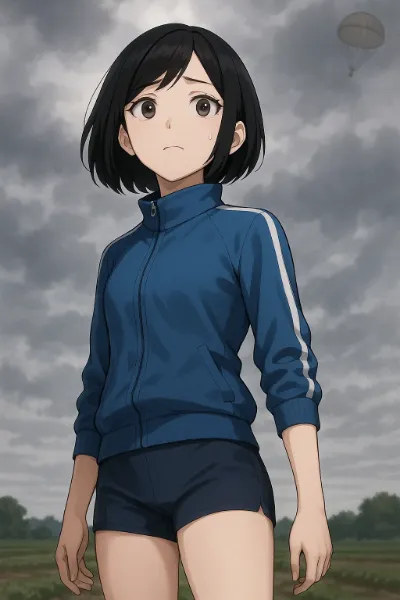 泥と曇天・母娘の頭