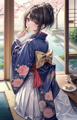 和装のお嬢様