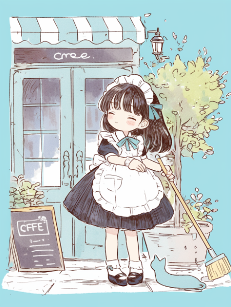 喫茶店の看板娘