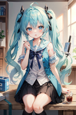 アイスコーヒーとミクちゃん