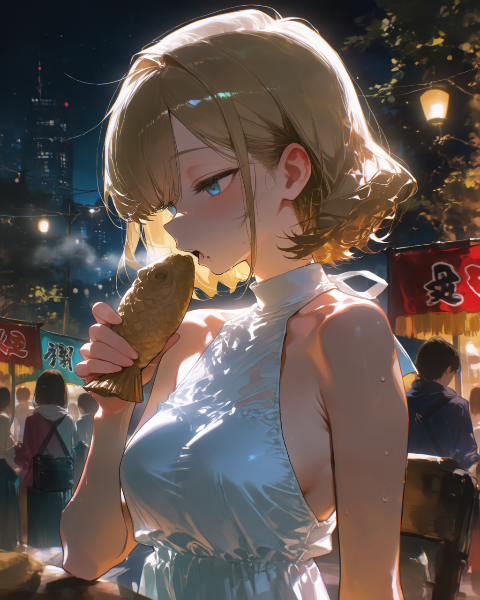 夜店で買ったたい焼き