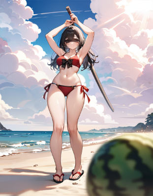 スイカ割り