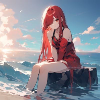 海、冷たいね