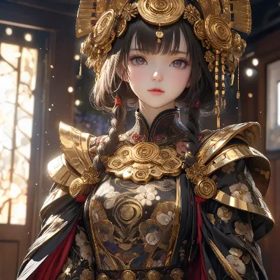 黄金の冠を戴く美少女