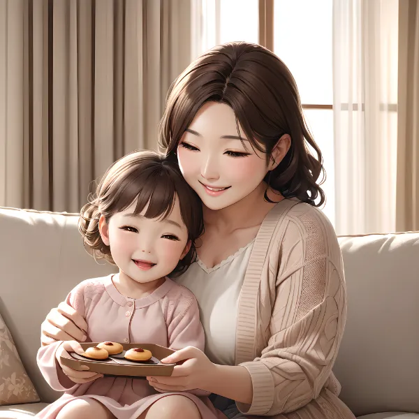 贈り物を喜ぶ藤原まゆみ