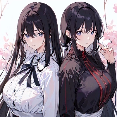 黒髪ロング