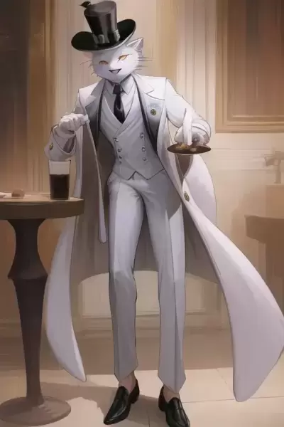 白猫の紳士