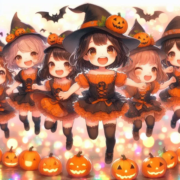 お菓子をもらいに急げー！