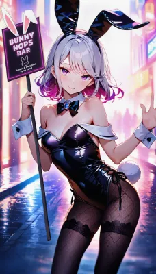ネオンの森の負けず嫌いうさぎ