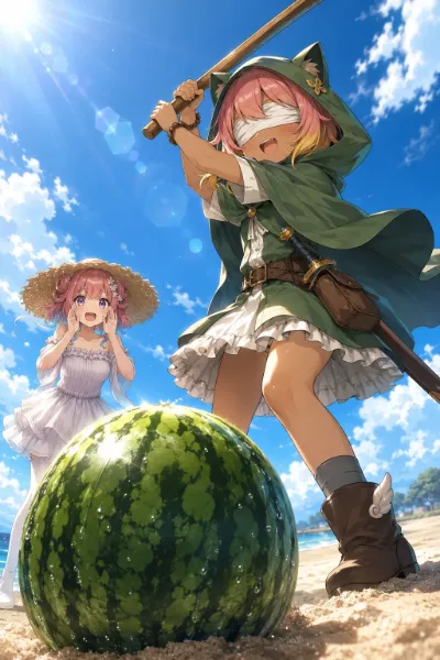 スイカ割り